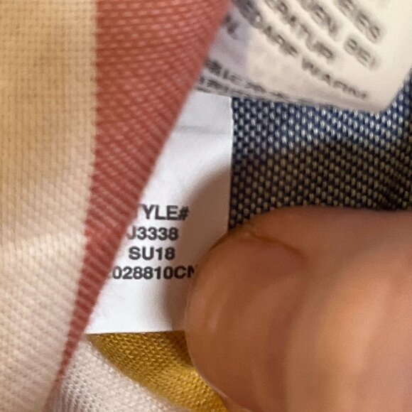 Madewell Button-Back Front Tie Tee Sherbert Stripe 100% Cotton Size Medium - Picture 9 of 9